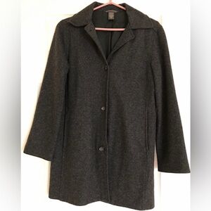 ❤️ for discount! ❄️ Vintage Y2K BANANA REPUBLIC DARK GREY WOOL BLEND LINED COAT